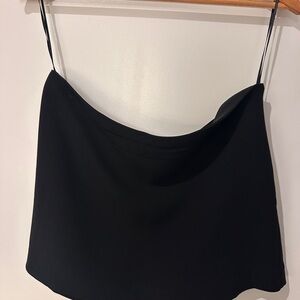 Reformation Black Slip Skirt